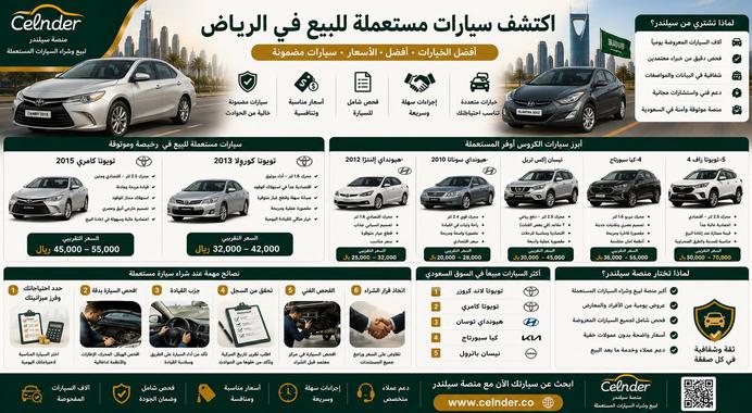 اكتشف سيارات مستعملة للبيع في الرياض