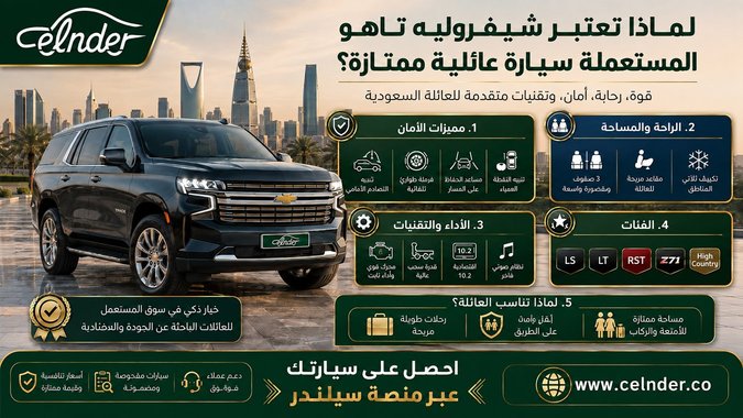 لماذا تعتبر شيفروليه تاهو المستعملة سيارة عائلية ممتازة ؟