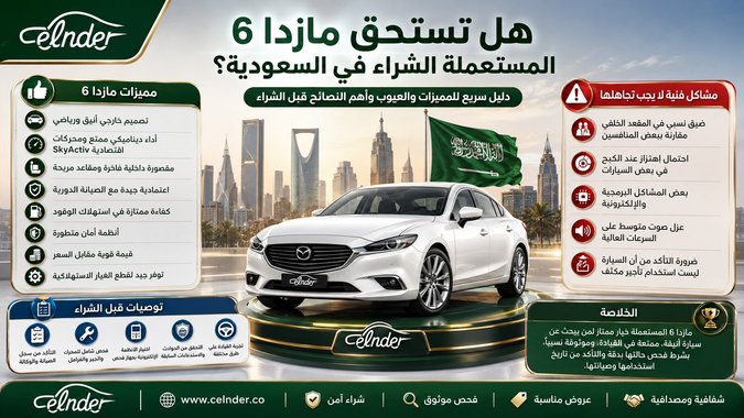 هل تستحق مازدا 6 المستعملة الشراء في السعودية؟