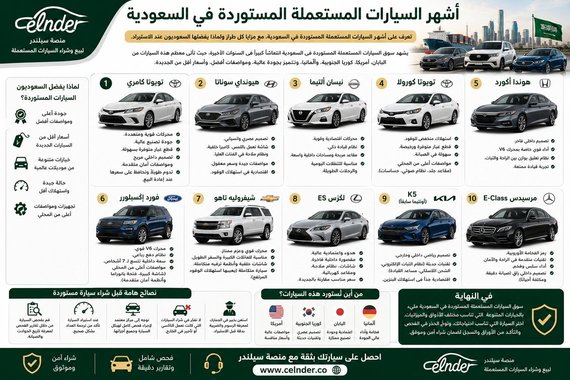 أشهر السيارات المستعملة المستوردة في السعودية