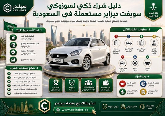 دليل شراء ذكي لسوزوكي سويفت ديزاير مستعملة في السعودية