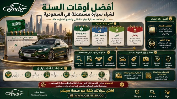 افضل أوقات السنة لشراء سيارة مستعملة في السعودية