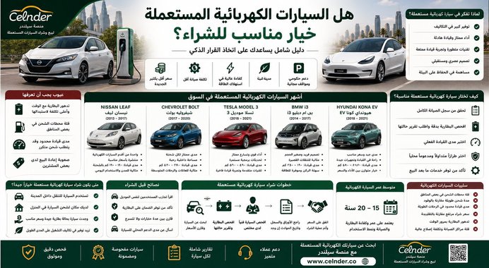 هل السيارات الكهربائية المستعملة خيار مناسب للشراء؟