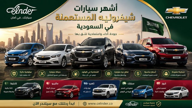 أشهر سيارات شيفروليه المستعملة في السعودية