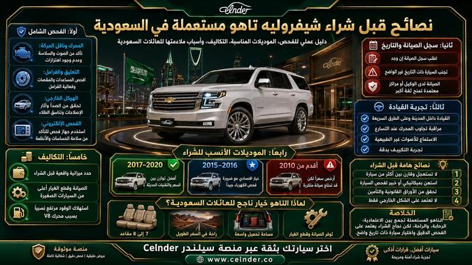 نصائح قبل شراء شيفروليه تاهو مستعملة في السعودية