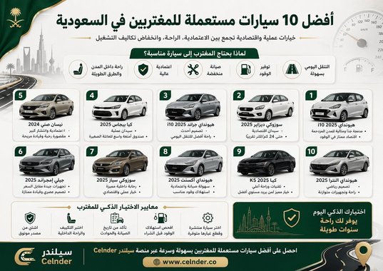 أفضل 10 سيارات مستعملة للمغتربين في السعودية