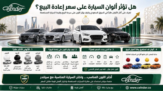هل تؤثر ألوان السيارة على سعر إعادة البيع؟