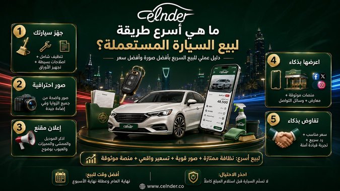 ما هي أسرع طريقة لبيع السيارة المستعملة؟