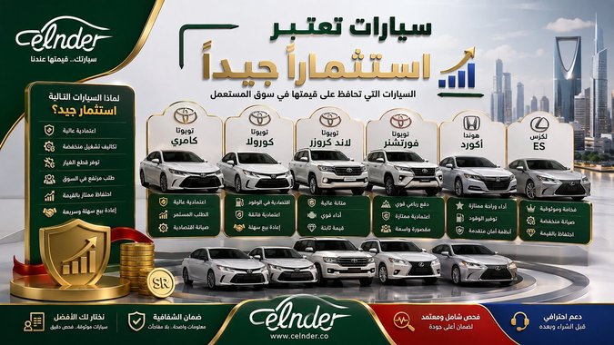 سيارات تعتبر استثمارًا جيدًا في سوق المستعمل