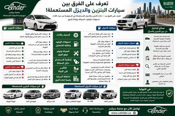 تعرف على الفرق بين سيارات البنزين والديزل المستعملة!