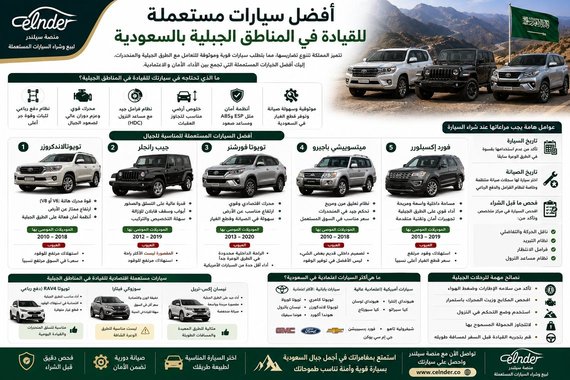أفضل سيارات مستعملة للقيادة في المناطق الجبلية بالسعودية