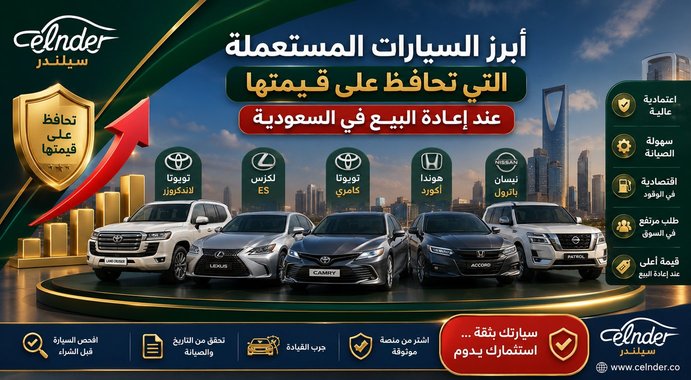 أبرز السيارات المستعملة التي تحافظ على قيمتها عند إعادة البيع في السعودية