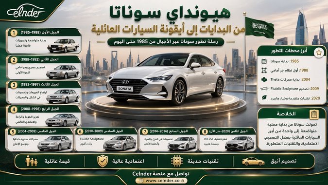 هيونداي سوناتا من البدايات إلى أيقونة السيارات العائلية