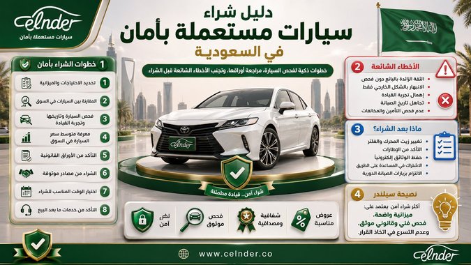دليل شراء سيارات مستعملة بأمان في السعودية