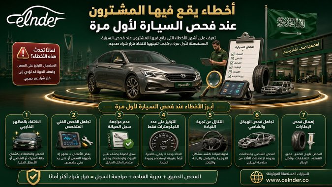 أخطاء يقع فيها المشترون عند فحص السيارة لأول مرة