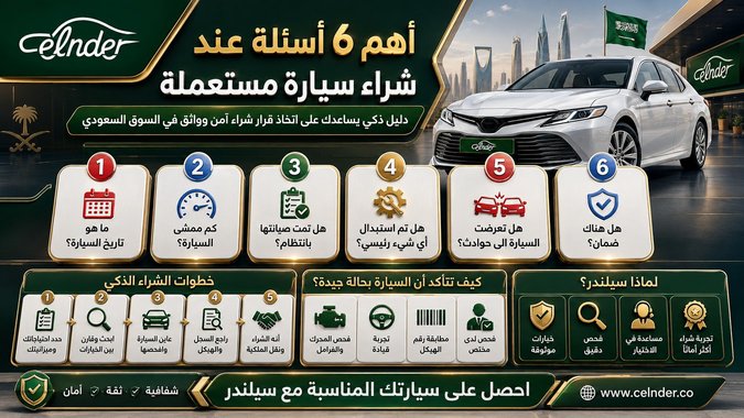 أهم 6 أسئلة عند شراء سيارة مستعملة