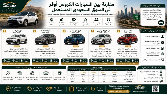 مقارنة بين السيارات الكروس أوفر في السوق السعودي المستعمل