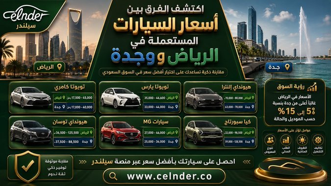 اكتشف الفرق بين أسعار السيارات المستعملة في الرياض وجدة