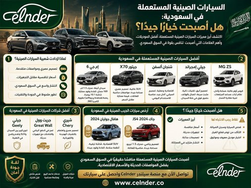 السيارات الصينية المستعملة في السعودية: هل أصبحت خيارًا جيدًا؟