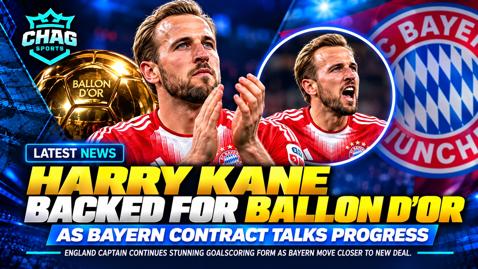 Harry Kane backed for Ballon d'Or as Bayern contract talks progress