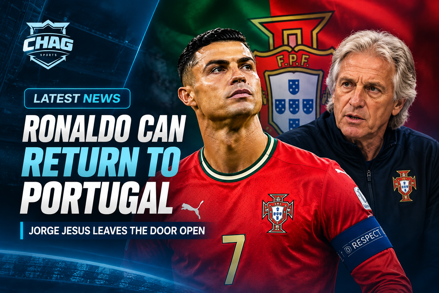 Cristiano Ronaldo in Portugal jersey as Jorge Jesus leaves door open for his return to the national team
