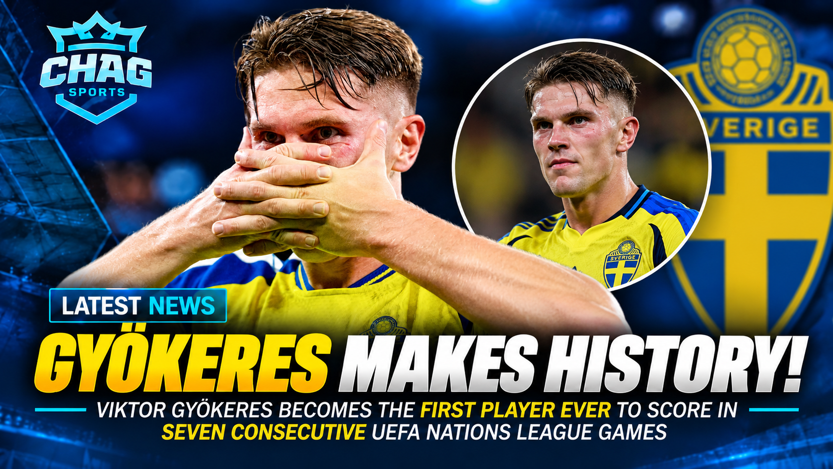 Viktor Gyökeres makes history for Sweden in UEFA Nations League