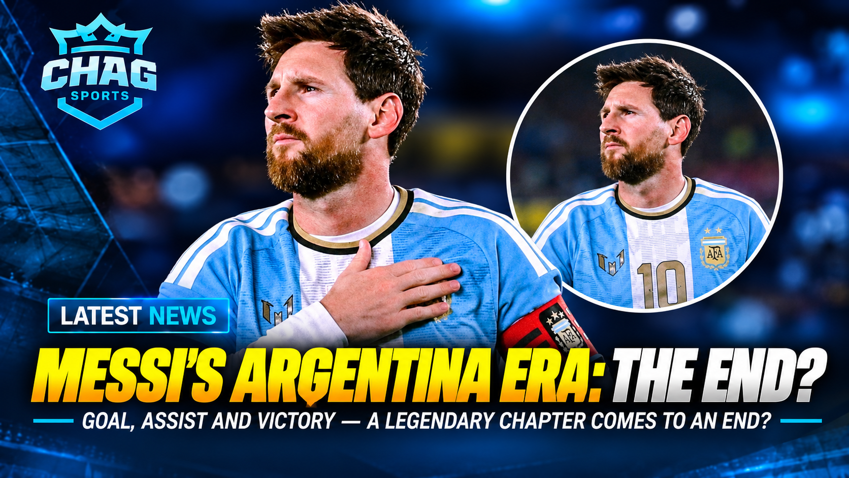 Lionel Messi in Argentina jersey during his final international appearance for Argentina