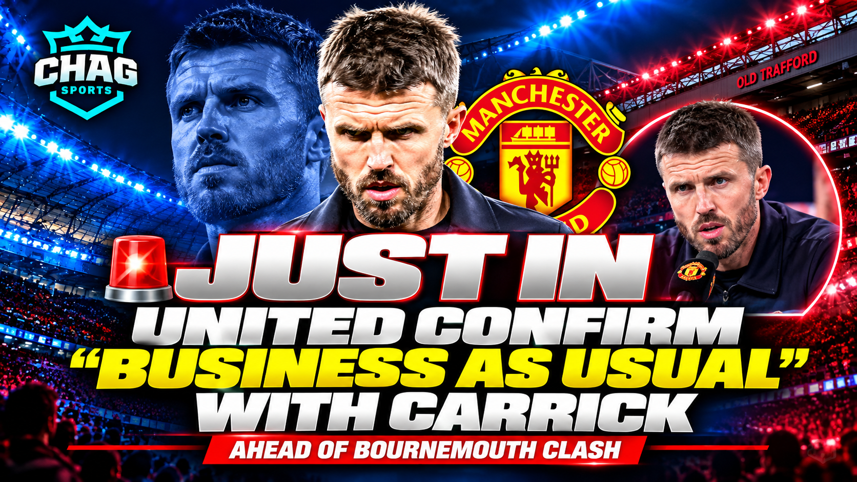 Michael Carrick pictured amid reports about his future as Manchester United head coach.