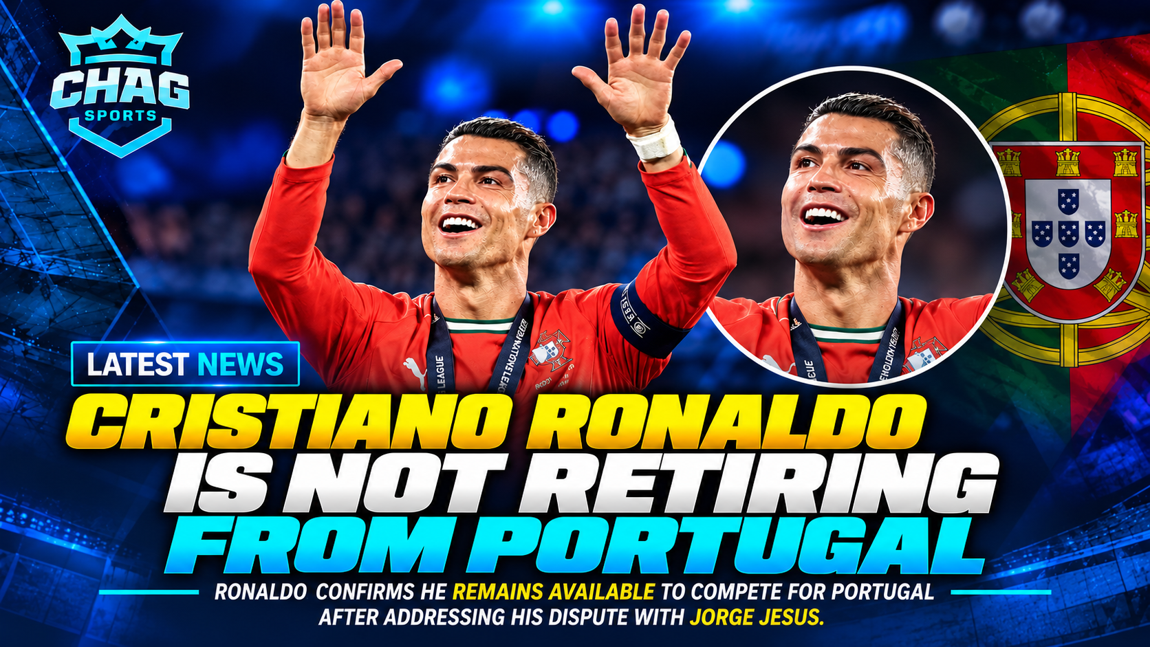 Cristiano Ronaldo confirms he will continue playing for Portugal