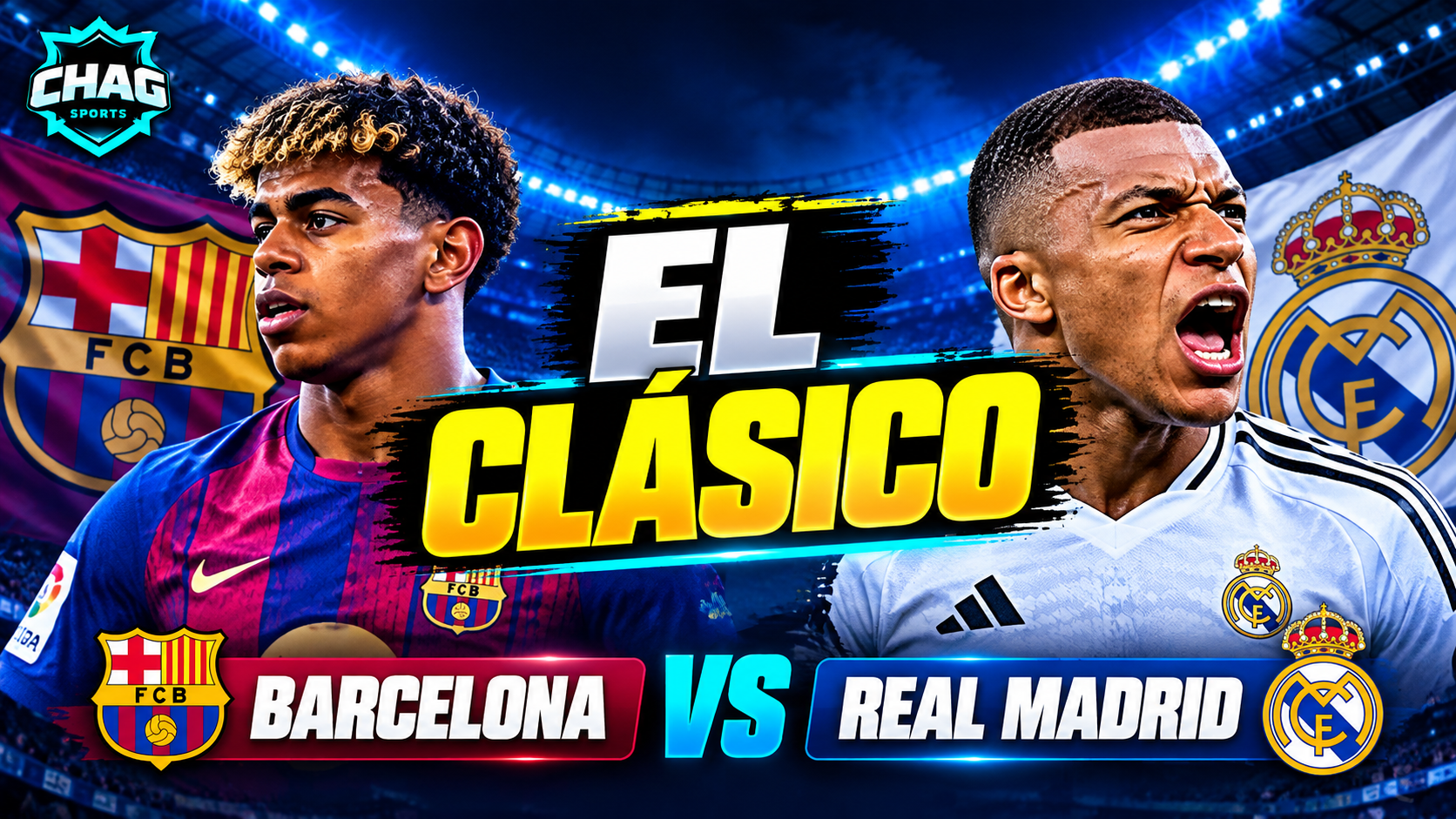 Barcelona and Real Madrid prepare for El Clásico at Camp Nou, with the two Spanish rivals competing in a key La Liga fixture.