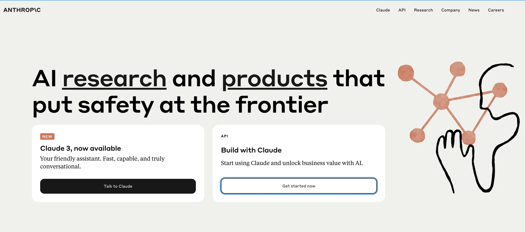 Anthropic website homepage