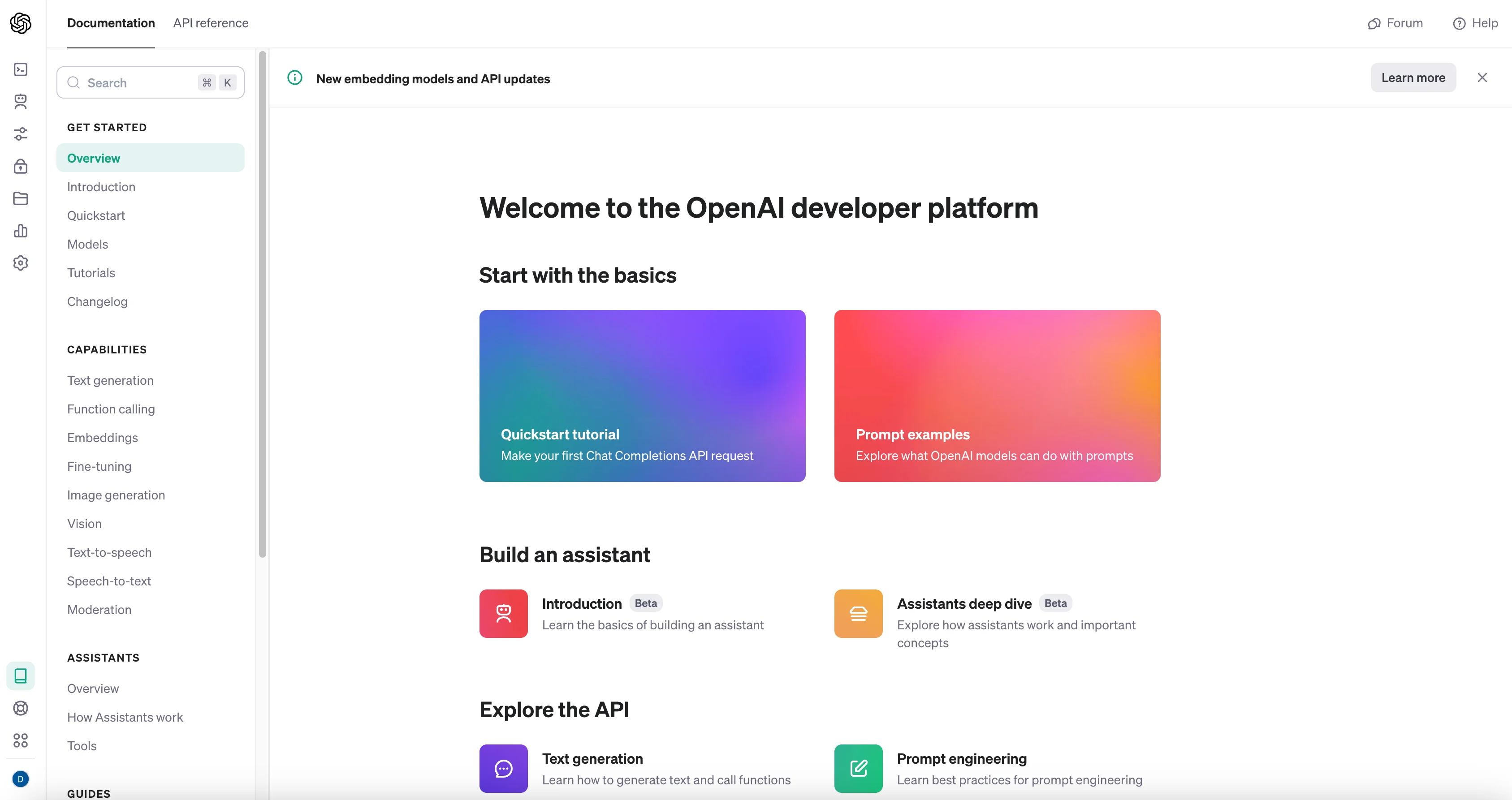 OpenAI dashboard