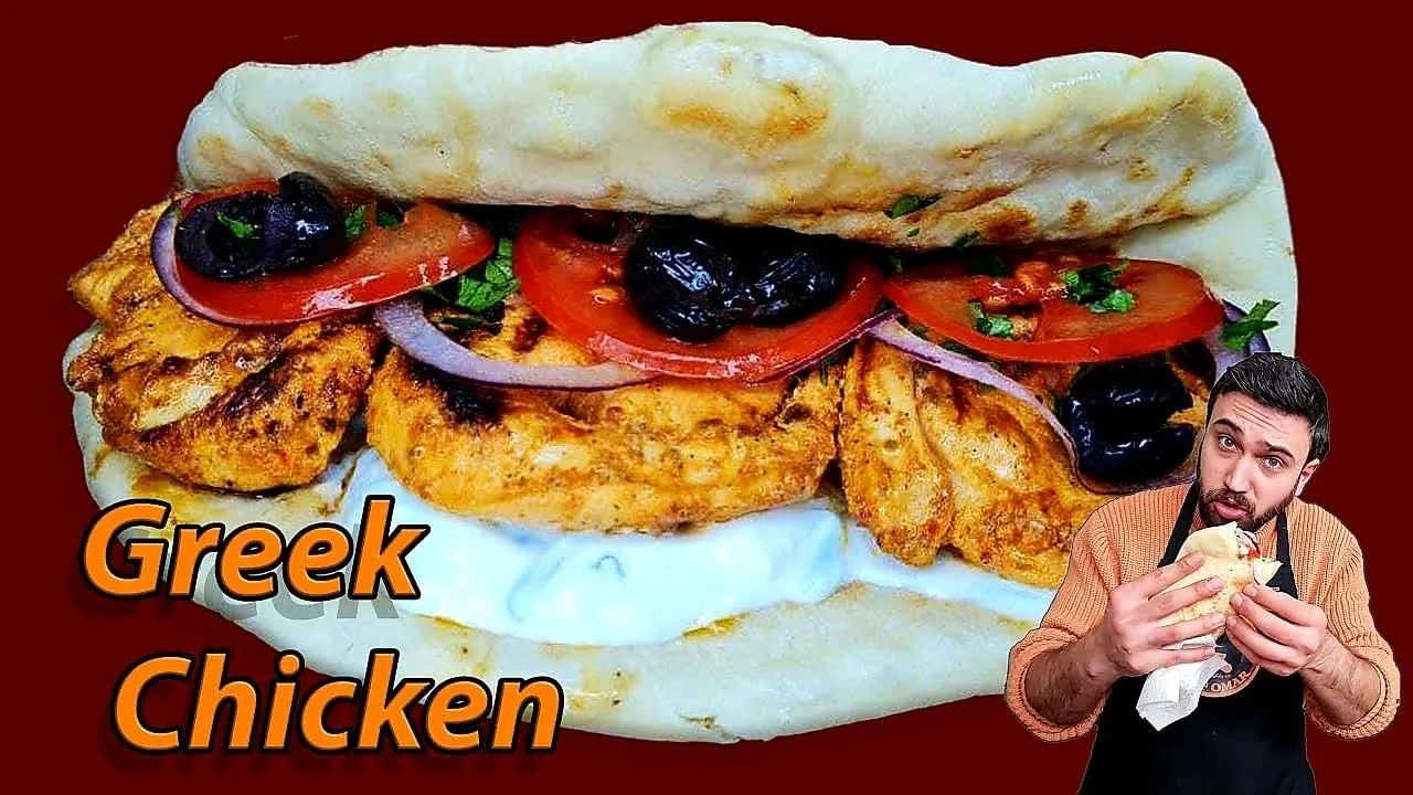 Greek shawarma with pita bread