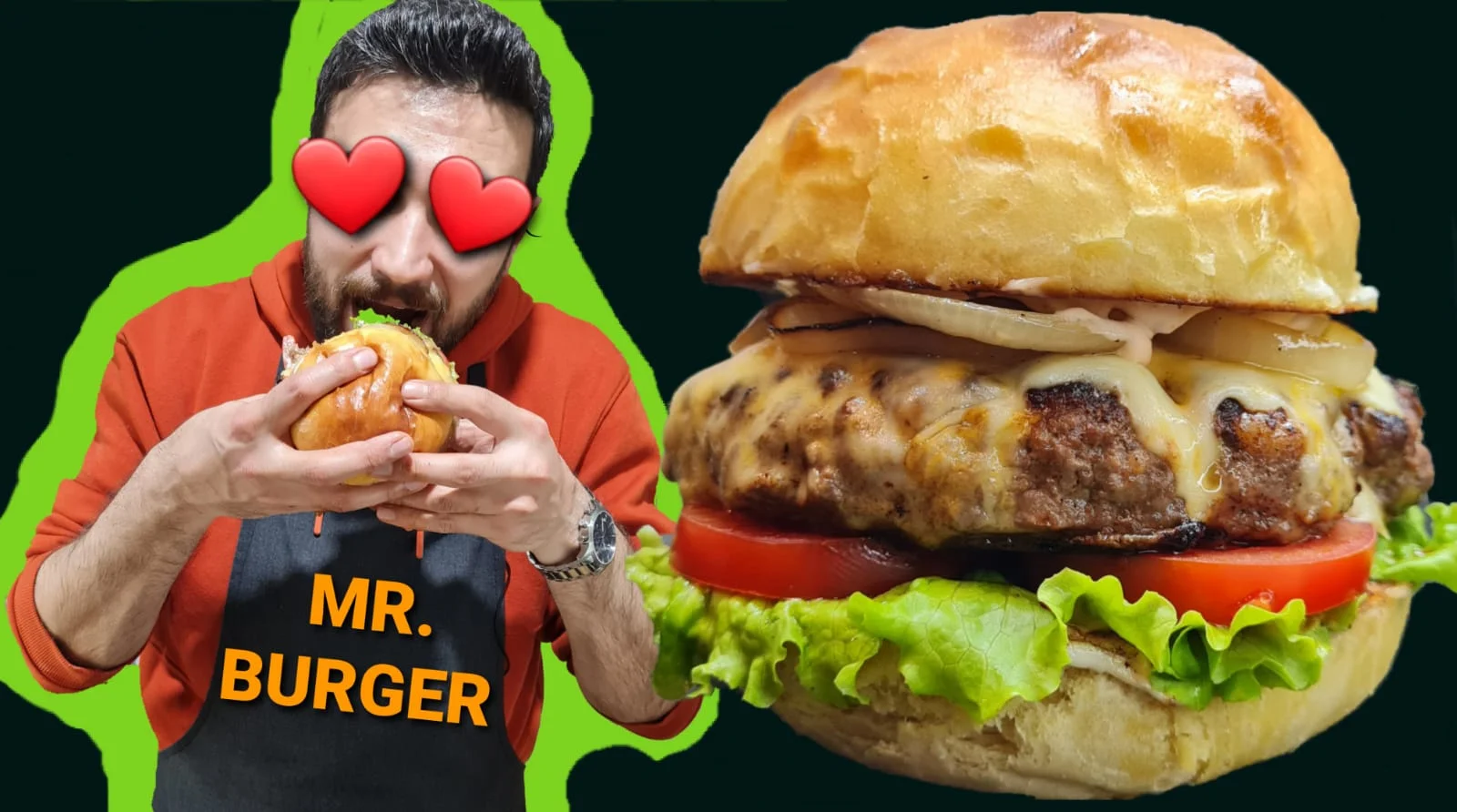 Burger with original burger bread