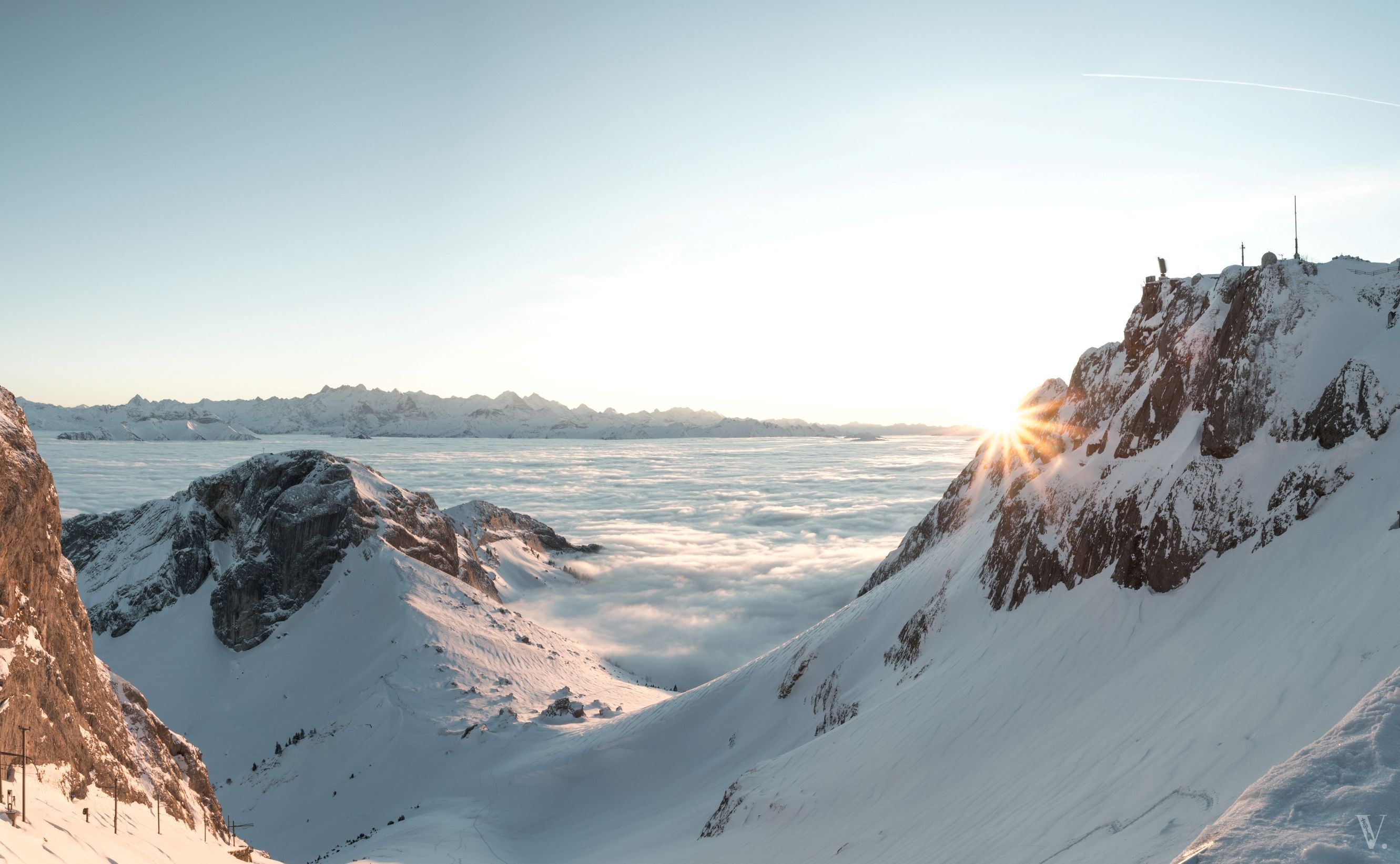 Pilatus Sonnenuntergang Winterstimmung
