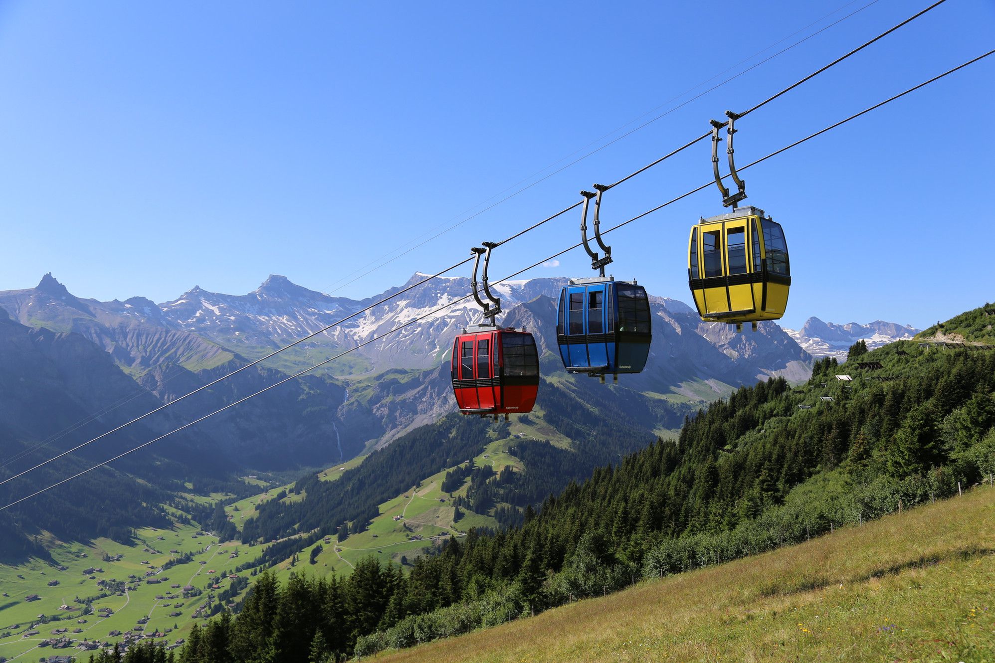 Tschentenalp Umlaufbahn Sommer