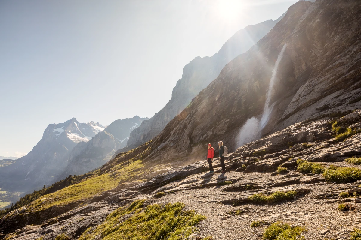 Kleine Scheidegg Wandern Sommer Eigertrail Wasserfall