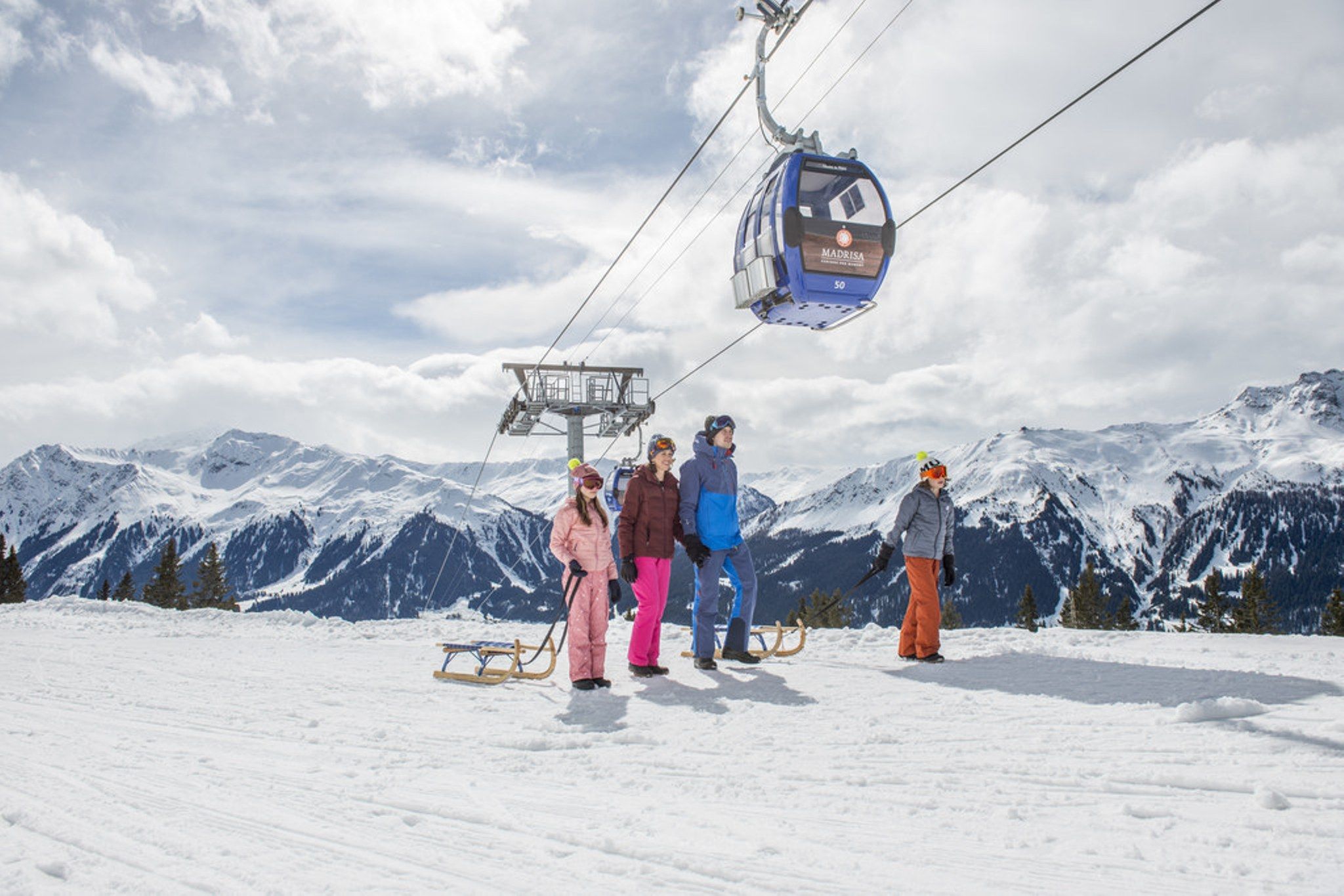 Davos Gondelbahn Schnee