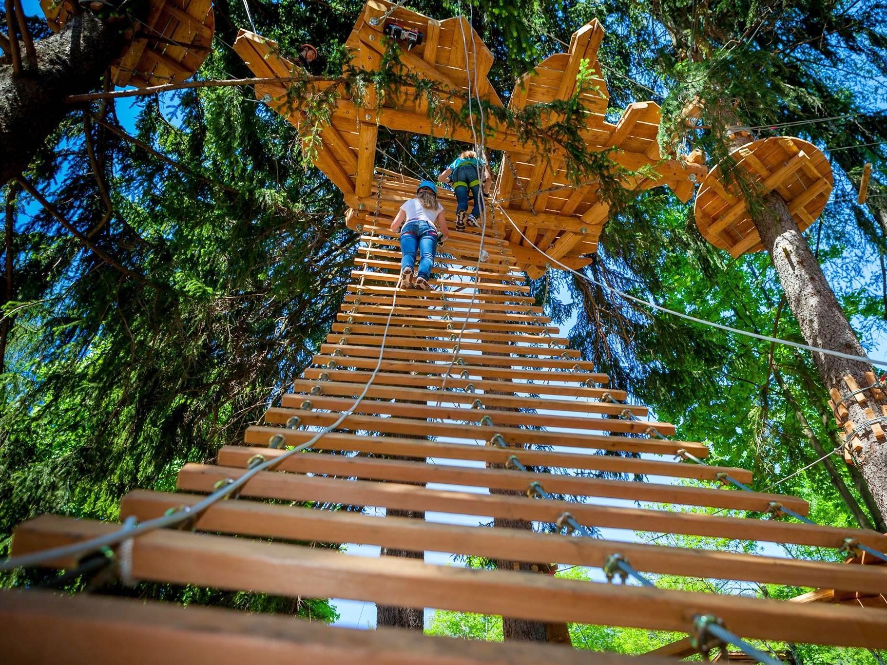 Familie Ausflug Schweiz Seilpark Fiesch
