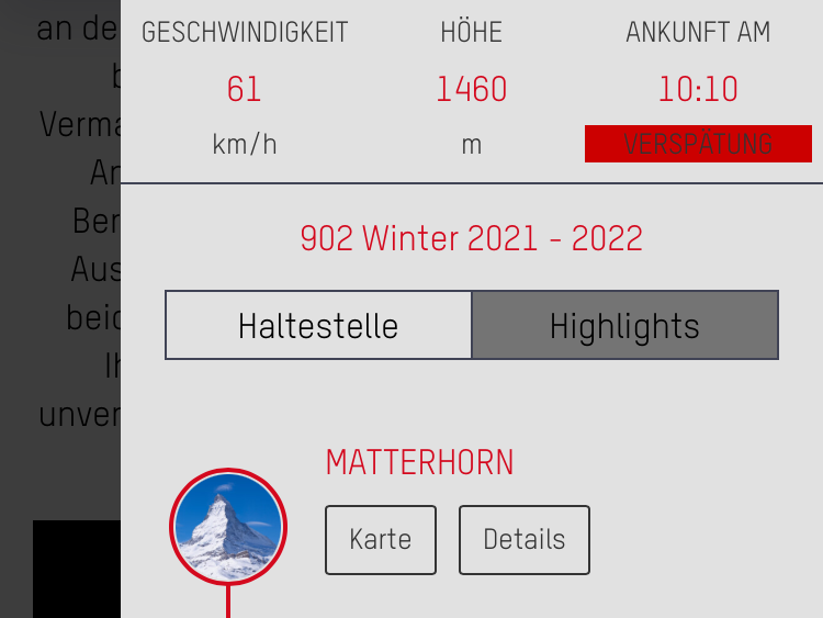 Glacier Express Infotainment