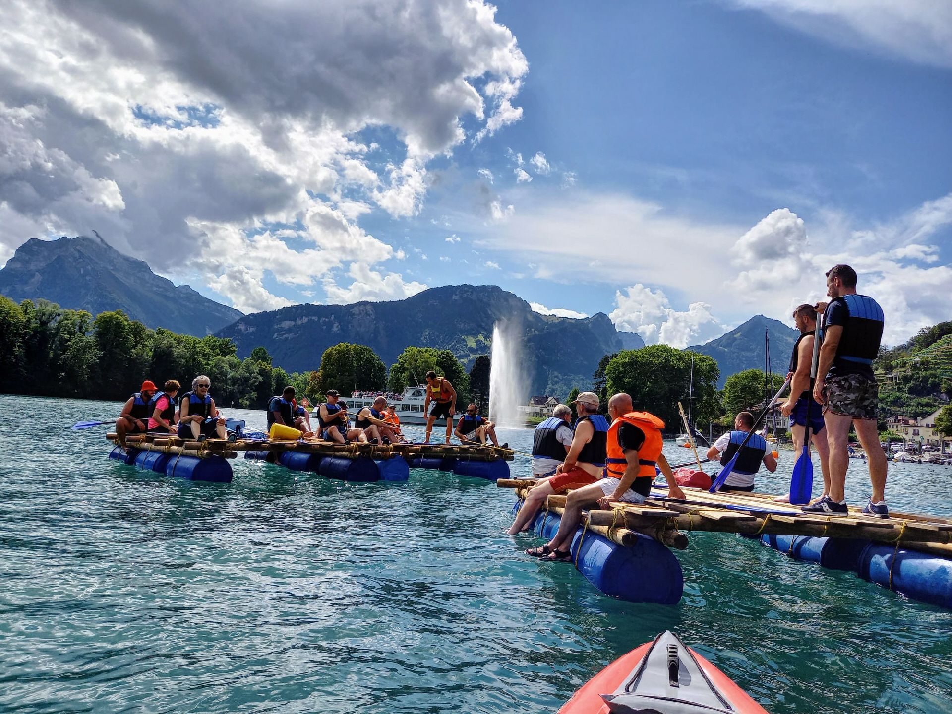 Flossbauen am Walensee