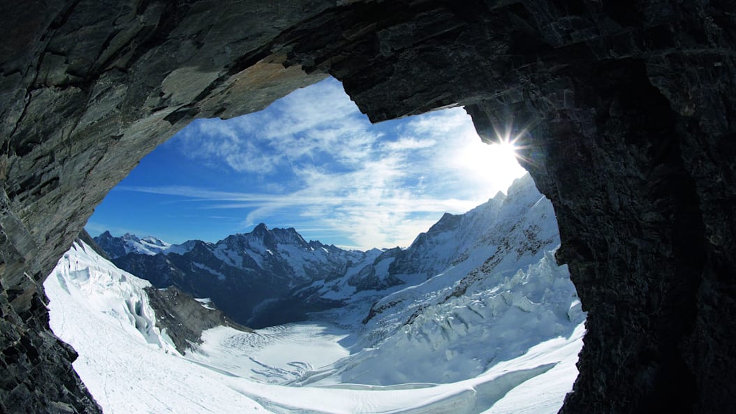 Jungfraujoch Sichtfenster Eismeer