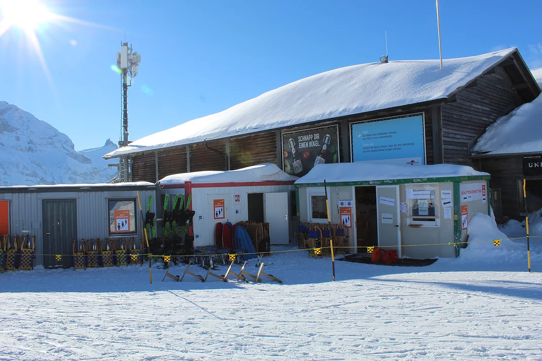 Nachtschlitteln Tschentenalp Bergstation