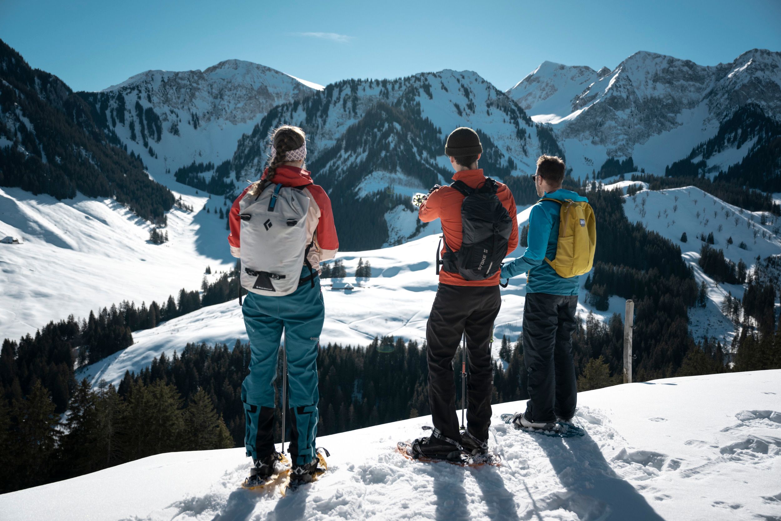 Naturpark Gantrisch Schwarzsee Ober Spitz Schneeschuhtour