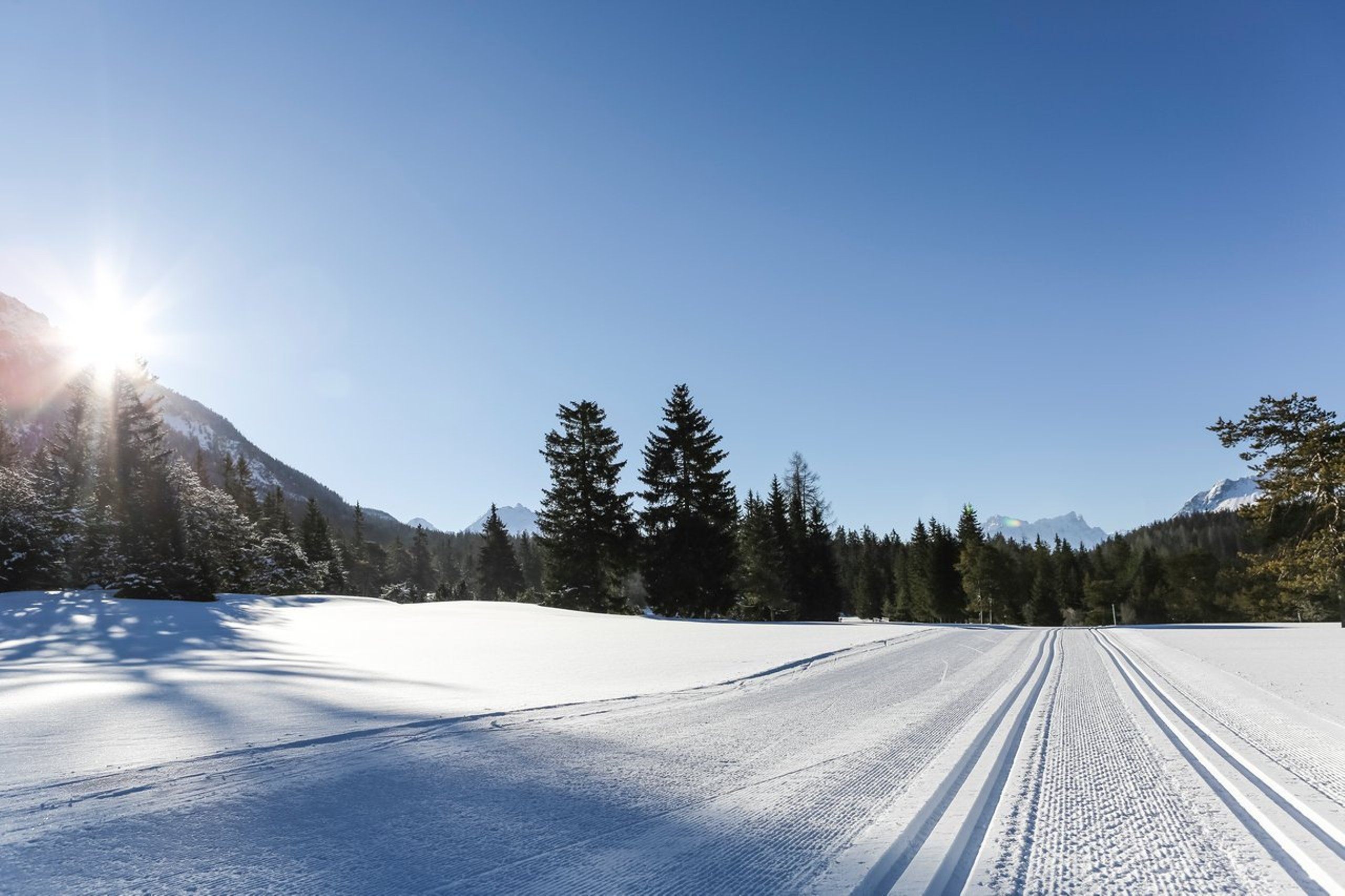 Lenzerheide Langlauf frisch gespurte Loipen