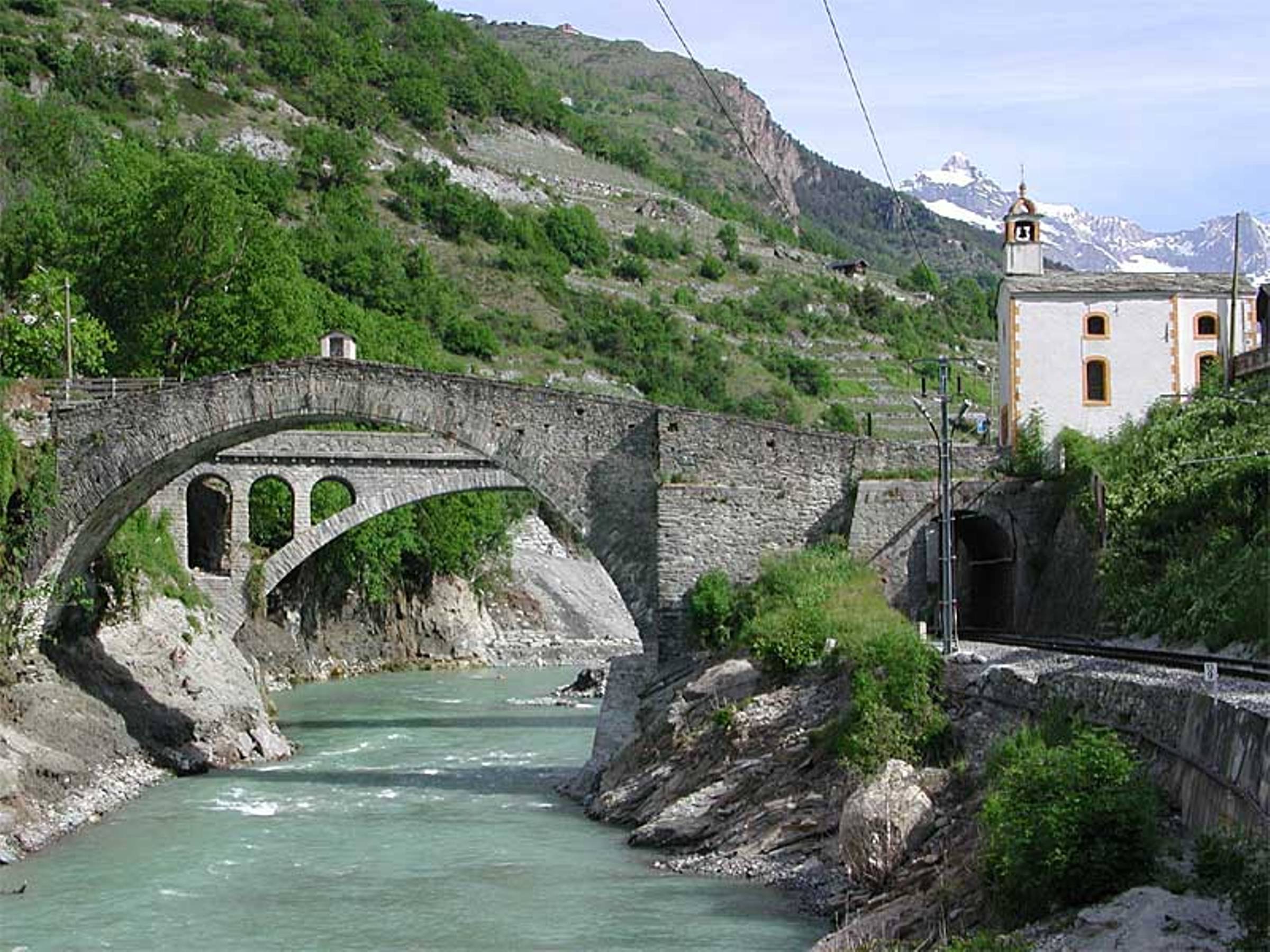 Saas-Fee Stalden Riti Brücke  
