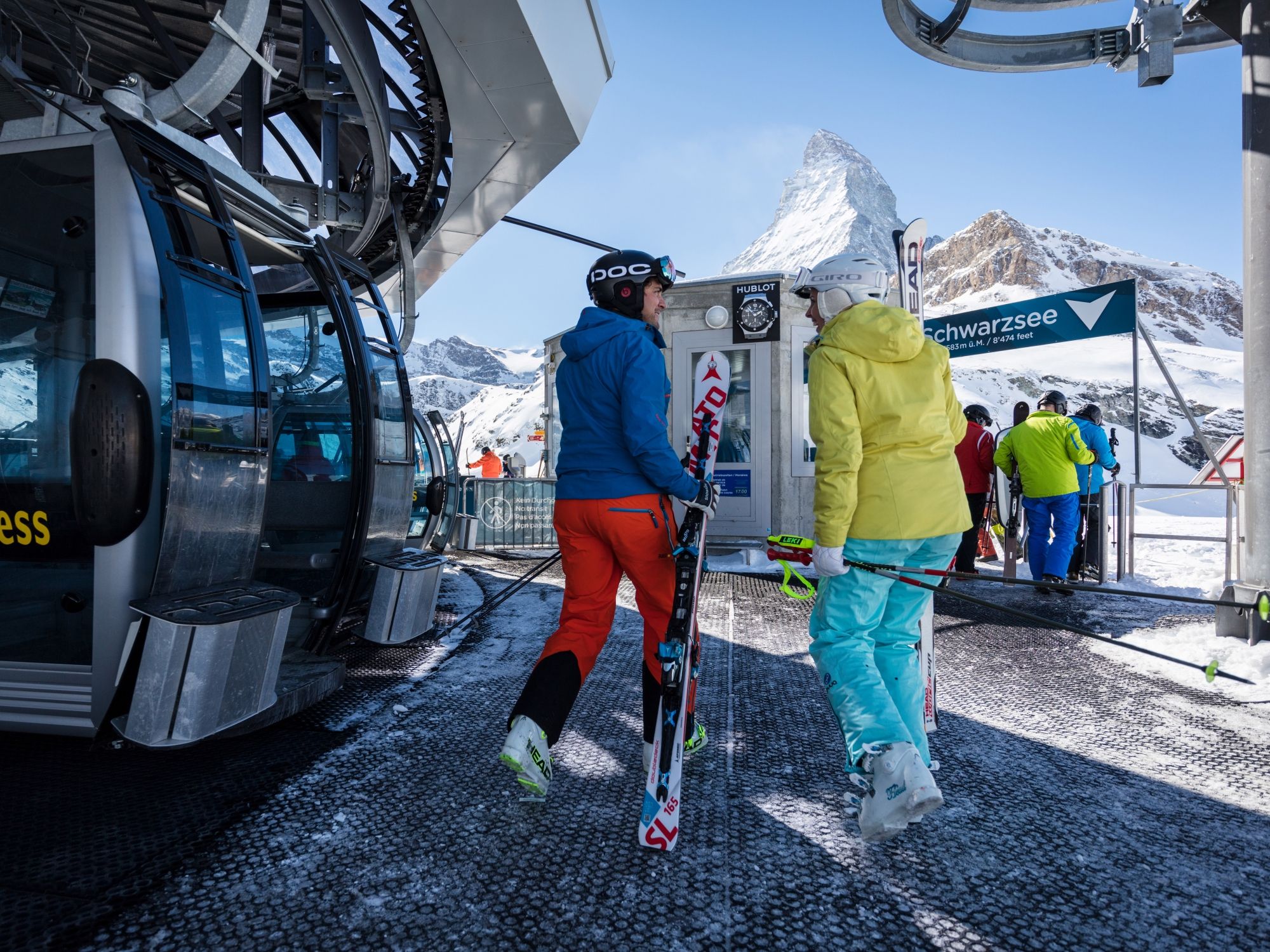 Skifahren Zermatt Seilbahn