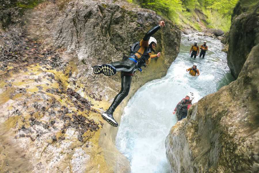 Gruppenausflug Einsteiger Canyoning Saxetenschlucht