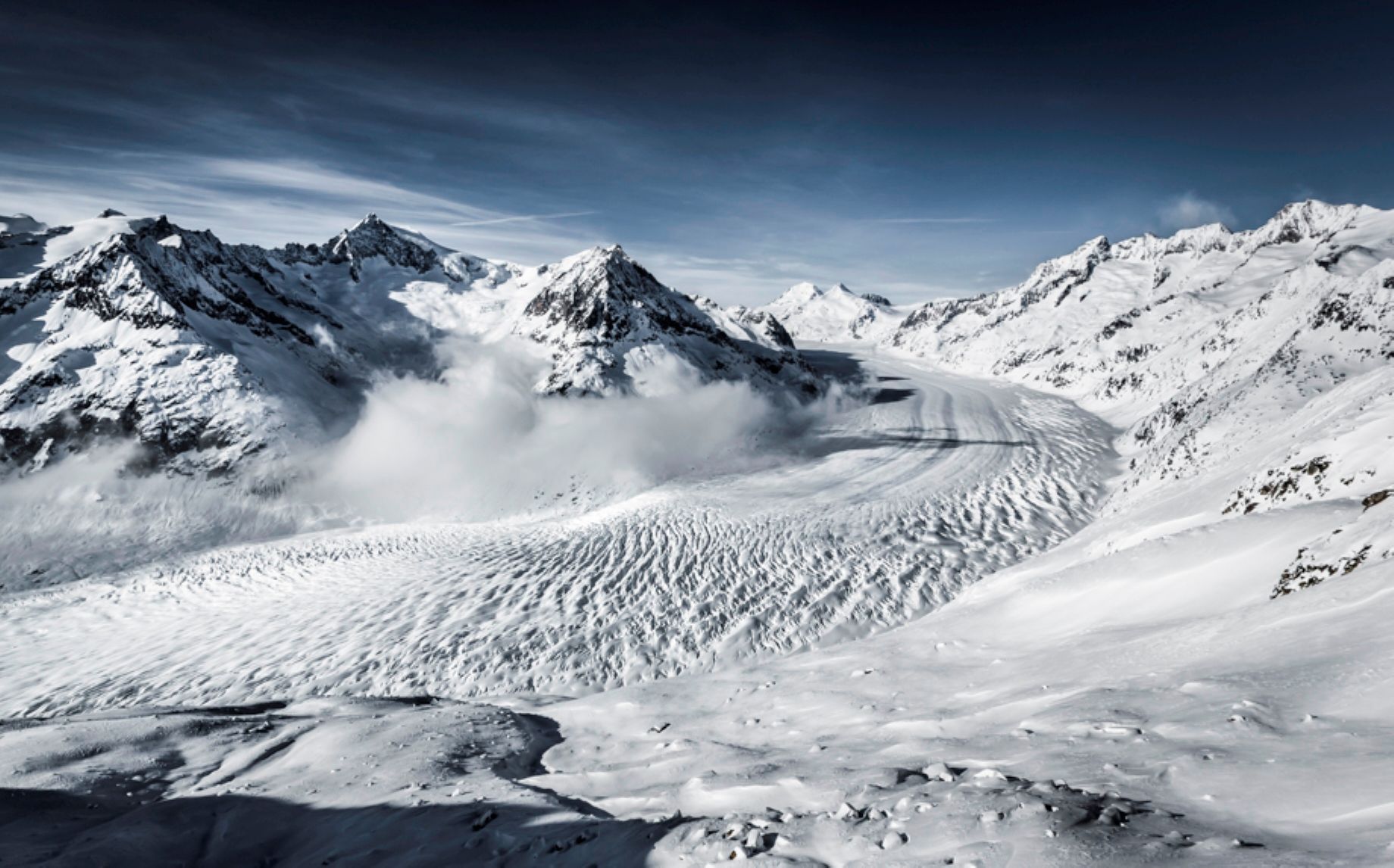 Aletsch Arena Aletschgletscher Winter