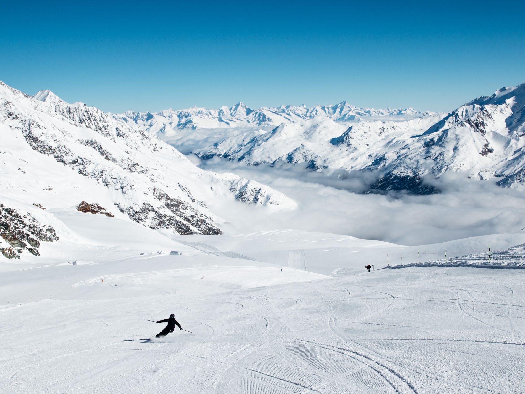 Skifahren Saas Fee